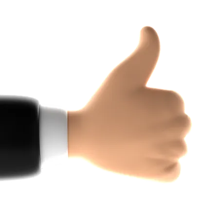 Thumbs Up Hand Gesture  3D Icon