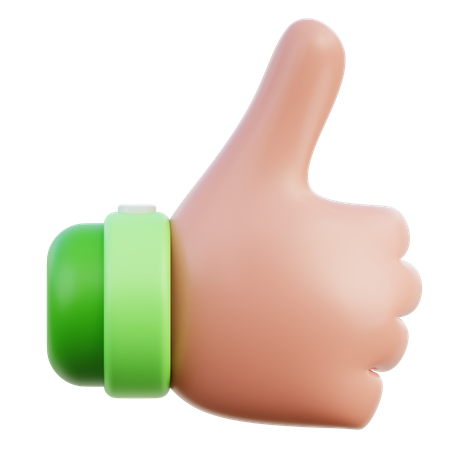 Thumbs up hand gesture  3D Icon