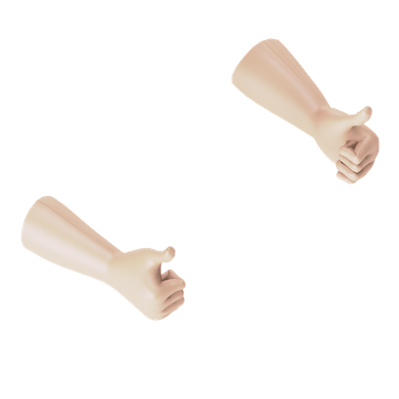 Thumbs Up Hand Gesture  3D Illustration