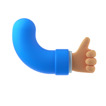 Thumbs up hand gesture  3D Illustration