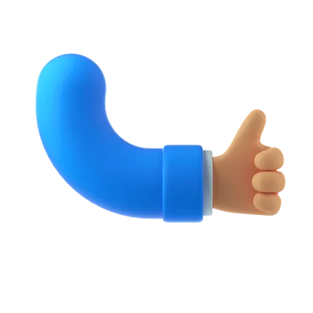 Thumbs up hand gesture  3D Illustration