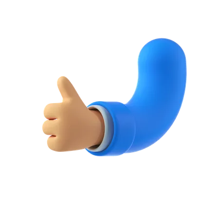 Thumbs up hand gesture  3D Illustration