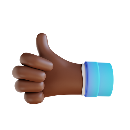 Thumbs Up Hand Gesture  3D Illustration