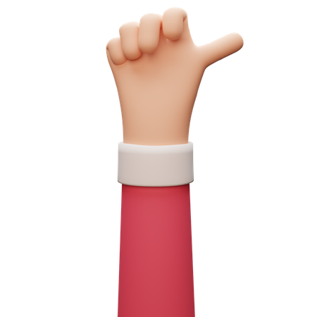 Thumbs Up Hand Gesture  3D Illustration