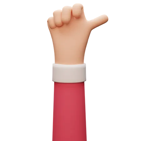 Thumbs Up Hand Gesture  3D Illustration