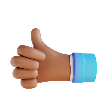 Thumbs Up Hand Gesture  3D Illustration