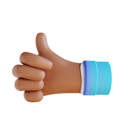 Thumbs Up Hand Gesture  3D Illustration