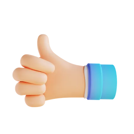 Thumbs Up Hand Gesture  3D Illustration