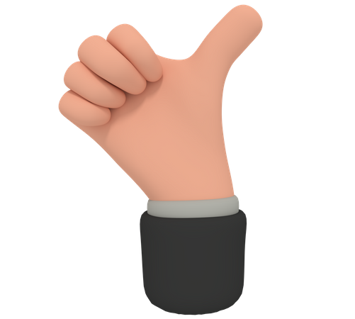 Thumbs Up Hand Gesture  3D Illustration