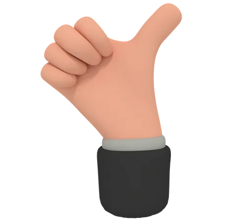 Thumbs Up Hand Gesture  3D Illustration