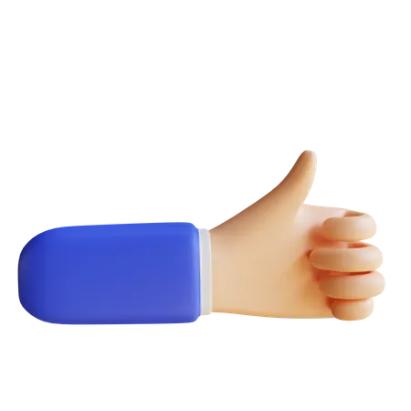 Thumbs Up Hand Gesture  3D Illustration