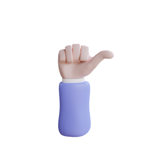Thumbs up Hand Gesture 3D Illustration