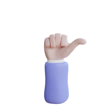 Thumbs up Hand Gesture  3D Icon