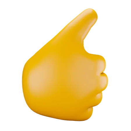 Thumbs up hand gesture  3D Illustration
