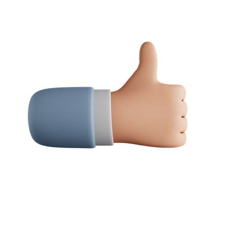 Thumbs Up Hand Gesture  3D Icon