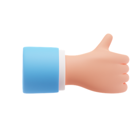 Thumbs up hand gesture  3D Icon