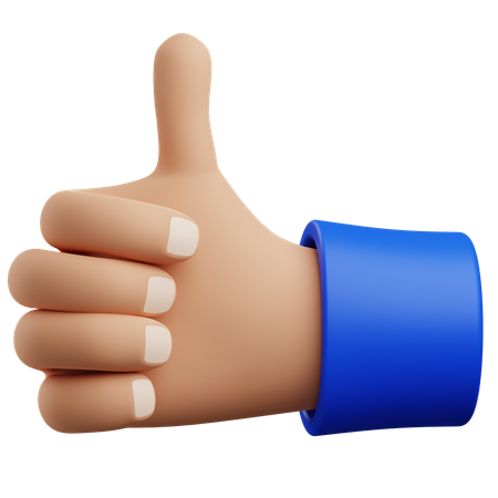 Thumbs Up hand gesture  3D Icon