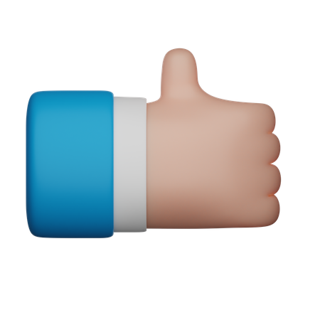 Thumbs Up Like Hand Gesture Sign  3D Icon