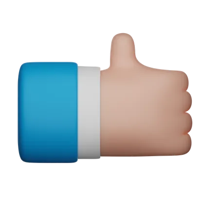 Thumbs Up Like Hand Gesture Sign  3D Icon