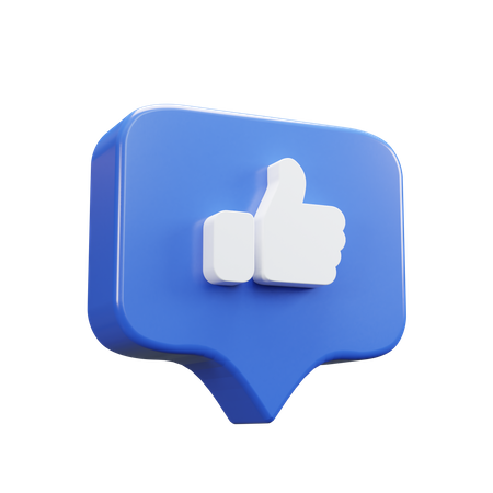 Thumbs Up Message  3D Icon