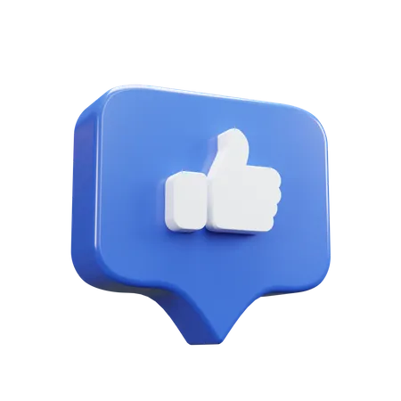 Thumbs Up Message  3D Icon