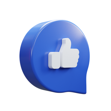 Thumbs Up Message  3D Icon