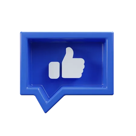 Thumbs Up Message  3D Icon