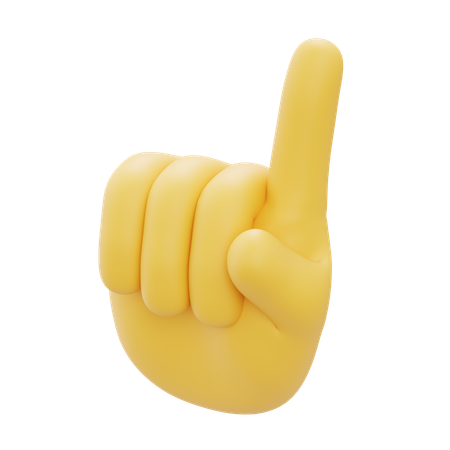Thumbs Up Pointing Hand Gesture  3D Icon