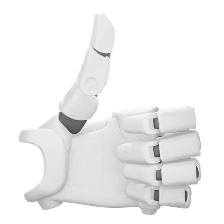 Thumbs up Robot hand  3D Illustration