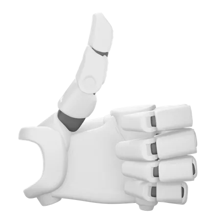 Thumbs up Robot hand  3D Illustration