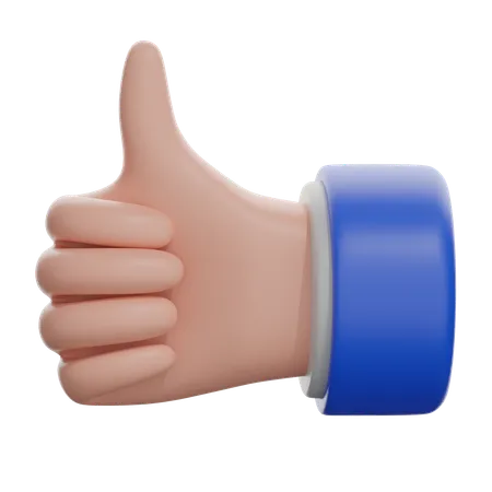 Thumbs Up Sign  3D Icon