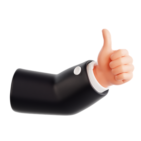 Thumbs Up With Arm Hand Gesture  3D Icon