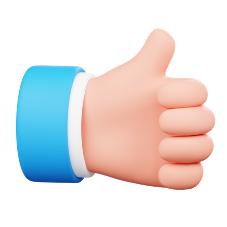 Thumps Up Hand Gesture  3D Icon