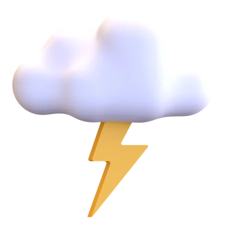 Thunder Cloud  3D Illustration