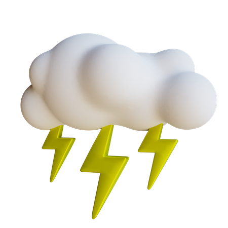 Thunder Cloud  3D Illustration