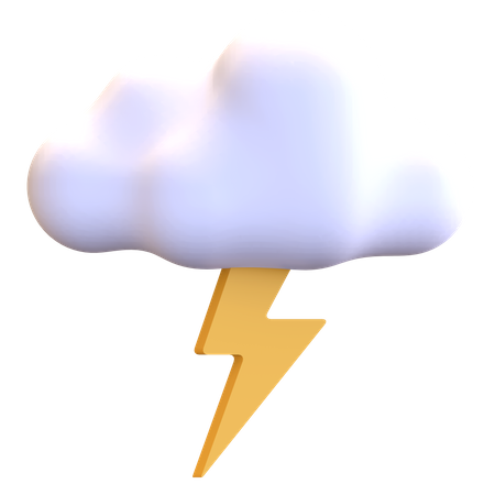 Thunder Cloud  3D Illustration