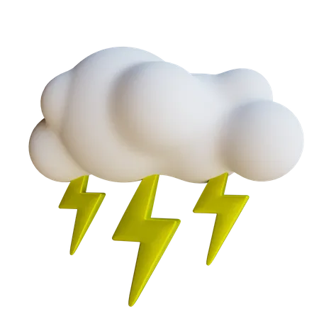 Thunder Cloud  3D Illustration