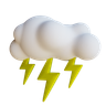 3d lightning cloud emoji