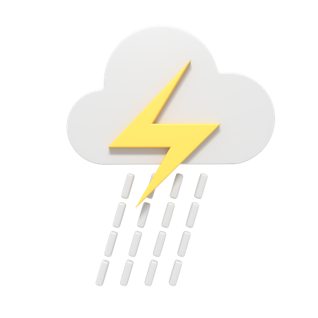 Thunder Cloud Rain  3D Icon