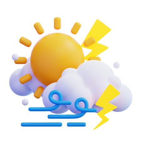 Thunder Day  3D Icon