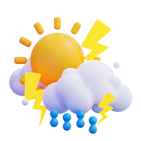 Thunder Day  3D Icon