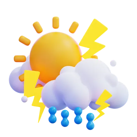 Thunder Day  3D Icon