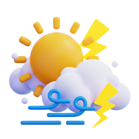 Thunder Day  3D Icon