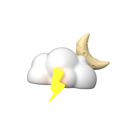 雷の夜  3D Icon