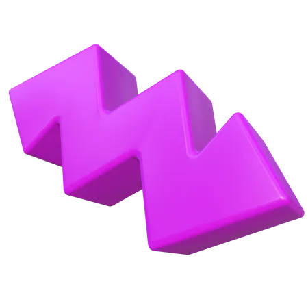 Thunder Shape  3D Icon