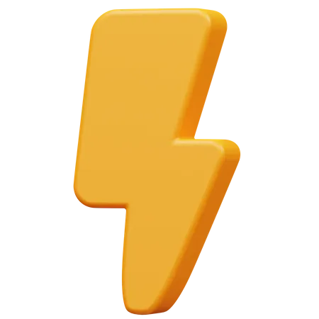 Thunder Sign  3D Icon