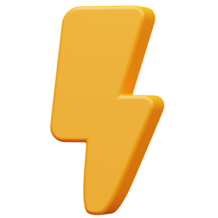 Thunder Sign  3D Icon