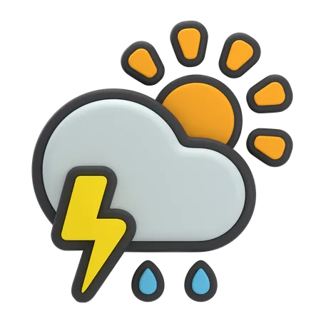 Thunder Storm Day 3D Icon