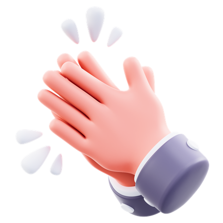 Thunderous Applause Hand Gesture  3D Icon