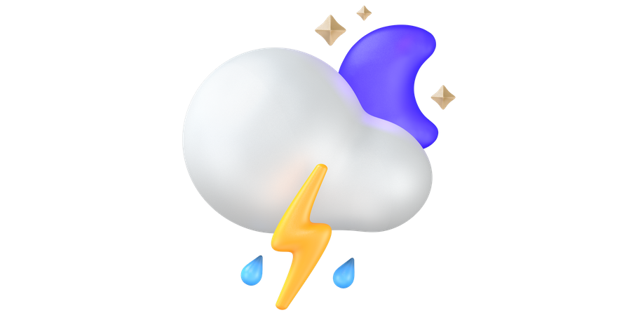 Thunderstorm 3D Illustration
